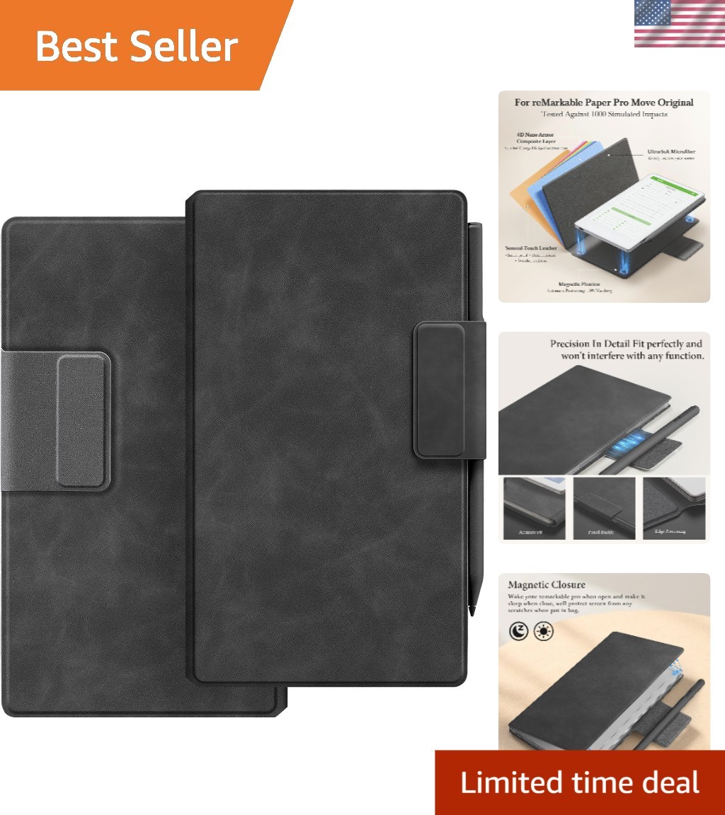 Elegant 1:1 Fit Cases for Remarkable Paper Pro Move - Instant Wake-up Feature