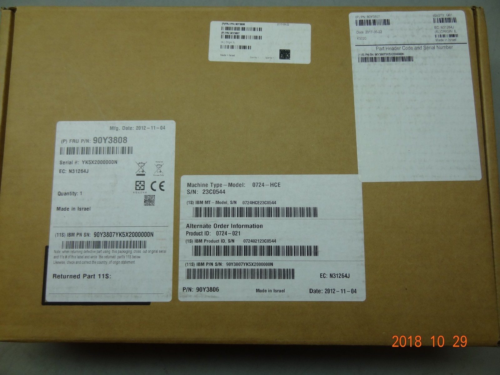 Melanox 0724-HCE 90Y3806 Switch Board for IBM Server SX6506 Series #T425