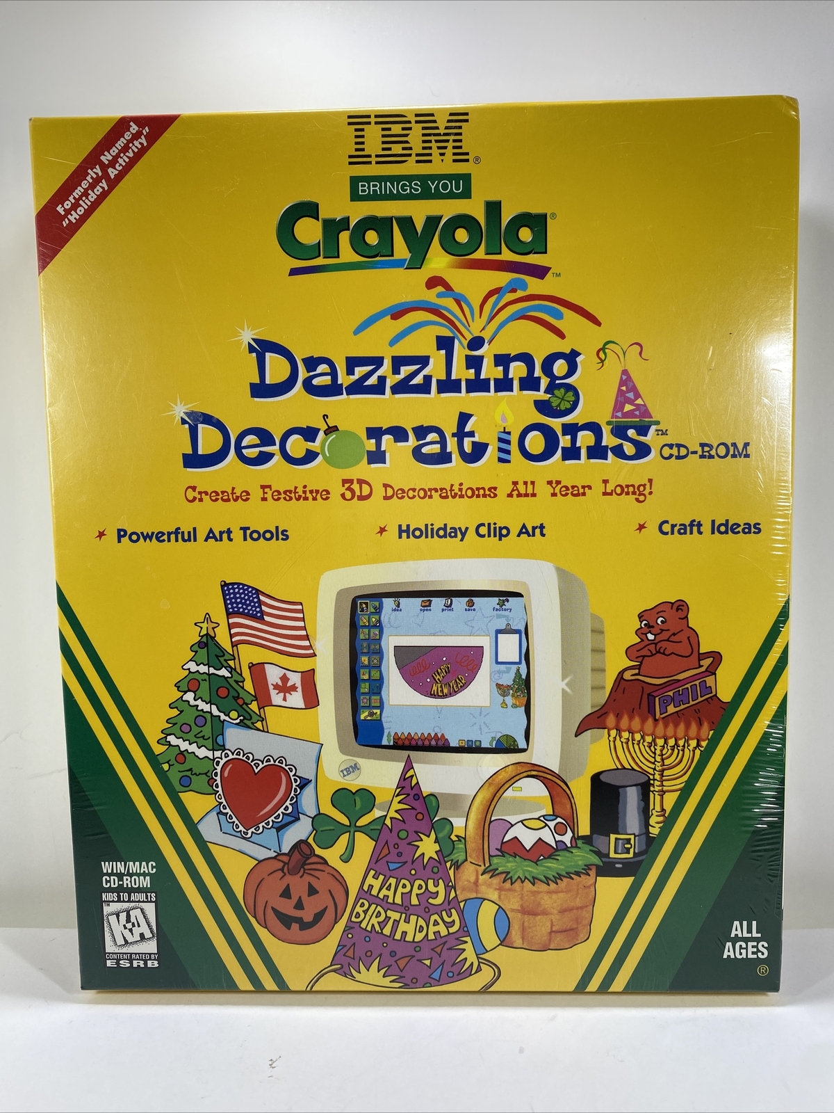 IBM's Crayola: Dazzling Creations for (Win/Mac CD-ROM) Brand New