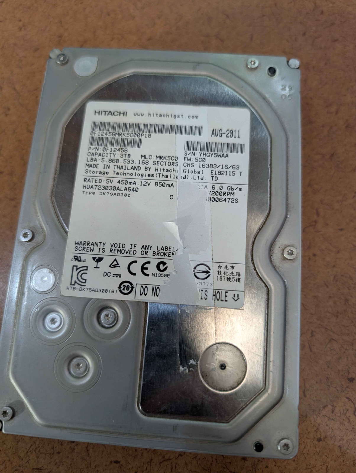 Hitachi UltraStar 7K3000 3TB, internal, 7200RPM, 3.5"(HUA723030ALA640) Hard...