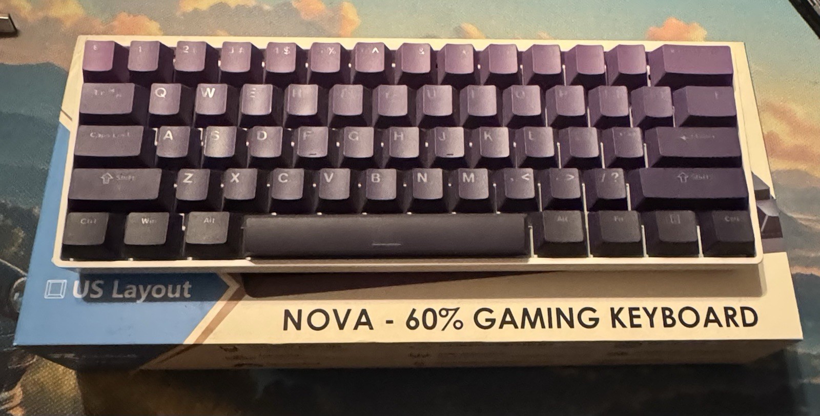 Ranked NOVA Gaming Keyboard Hotswap RGB LED with Kalih Cream Switches And Keycap