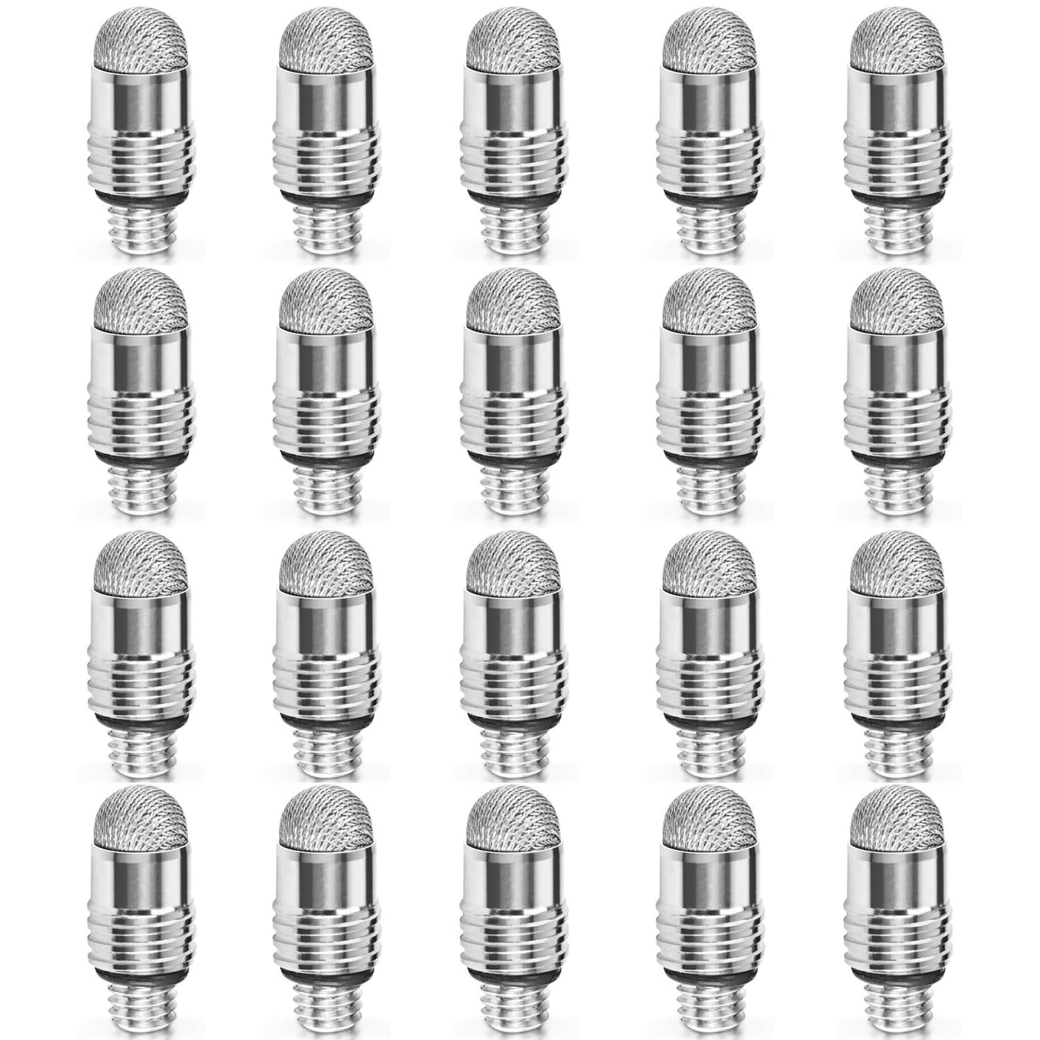 20-Pack Mesh Fiber Stylus Tips, Replacement Nibs for Capacitive Touch Pen