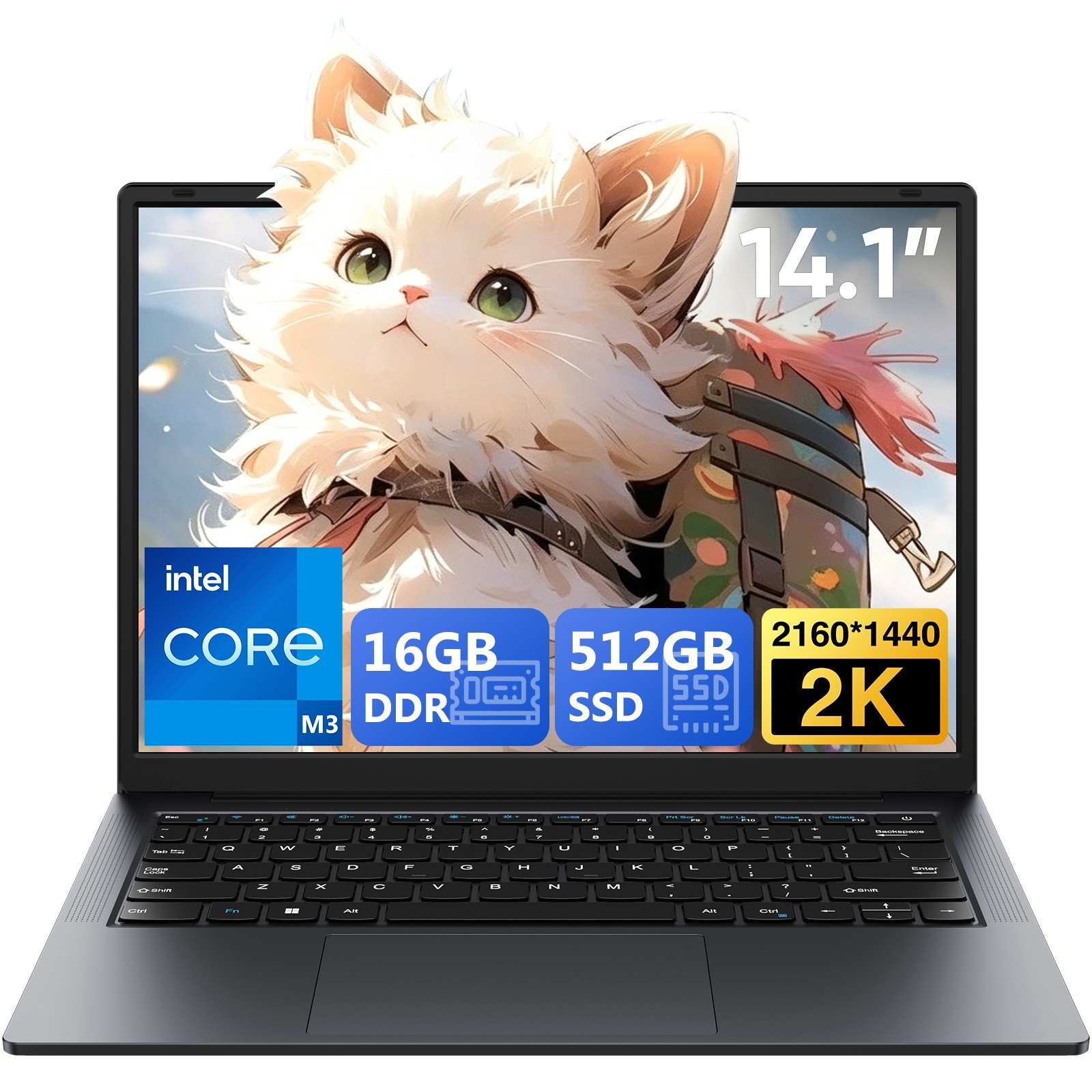 14" Laptop Computer 16/512GB Windows 11 Pro Intel Core 8100Y 3.4GHz IPS Display