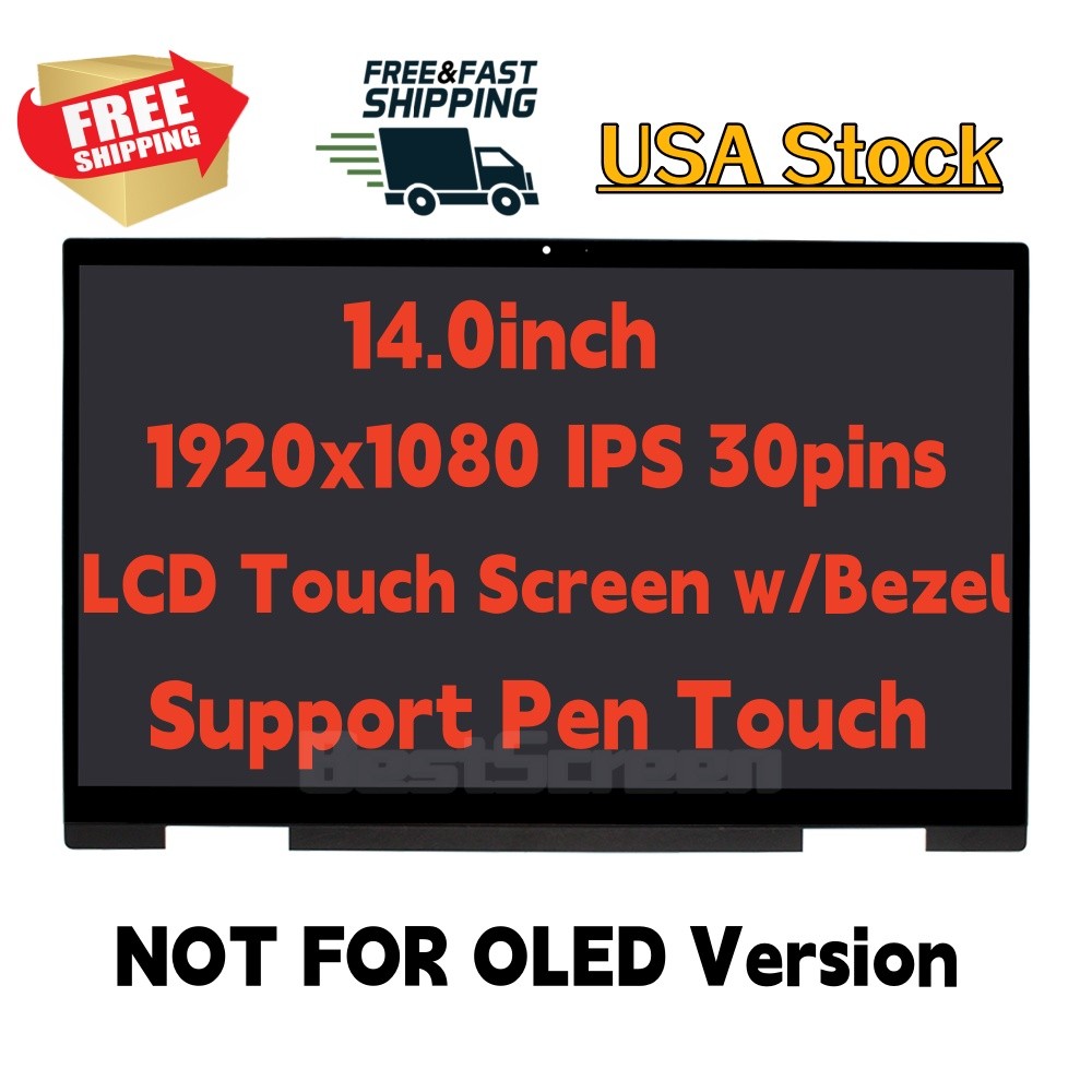 M45013-001 LCD TouchScreen +bezel for HP Pavilion X360 14M-DY1033DX Replacement