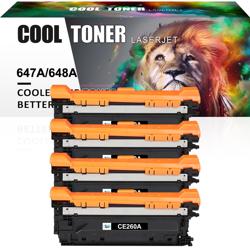 4PK CE260A 647A Black Toner for HP Color LaserJet CP4025 CP4025n CP4025dn