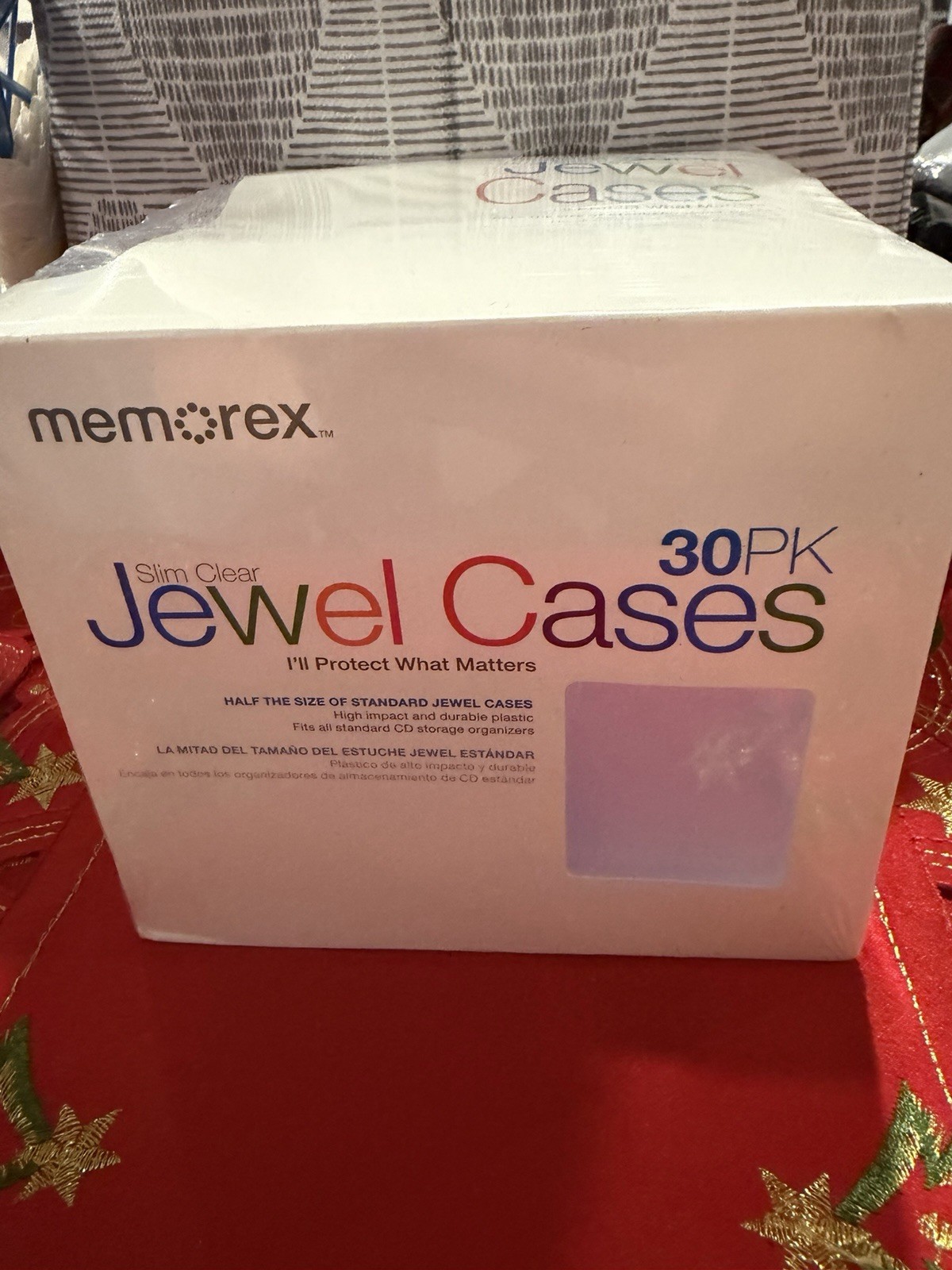 Memorex Slim Clear Jewel Cases for CD Plastic Slimline Case 30 Pack