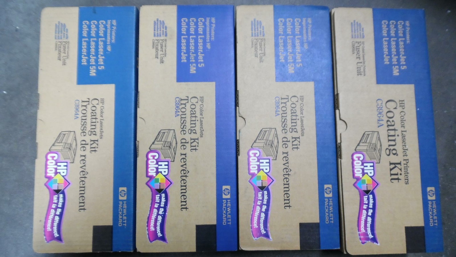 Lot of 4 - HP C3964A Color LaserJet Printer Coating Kit for use with Fuser Kit