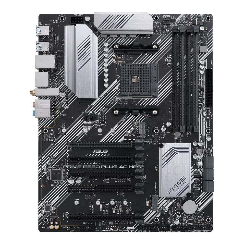 ASUS PRIME B550-PLUS AC AMD AM4 Socket B550 ATX M.2 WIFI Desktop Motherboard A