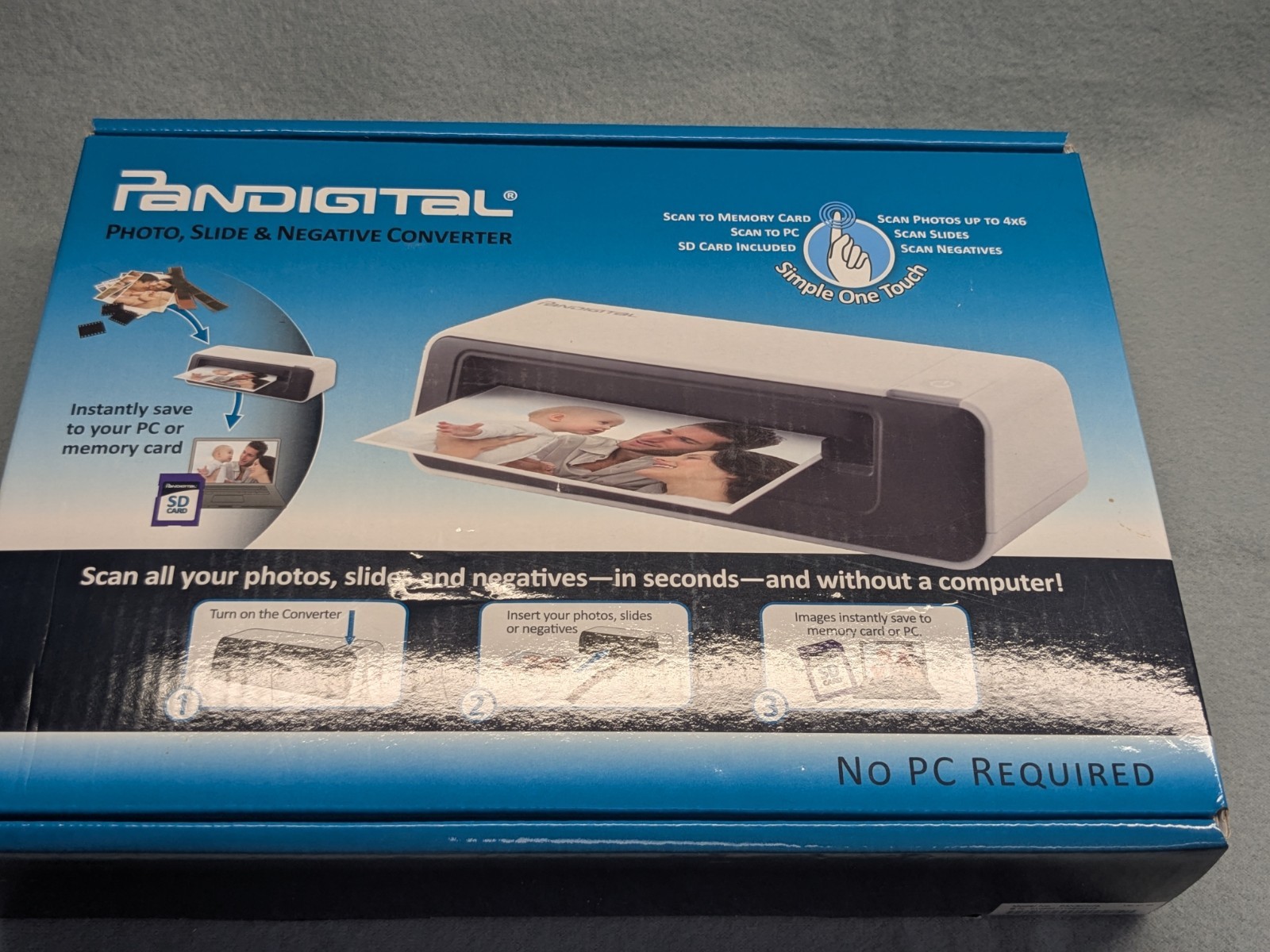 Pandigital Photo,Slide,Negative Digital Converter PANSCN05 Scanner original Box