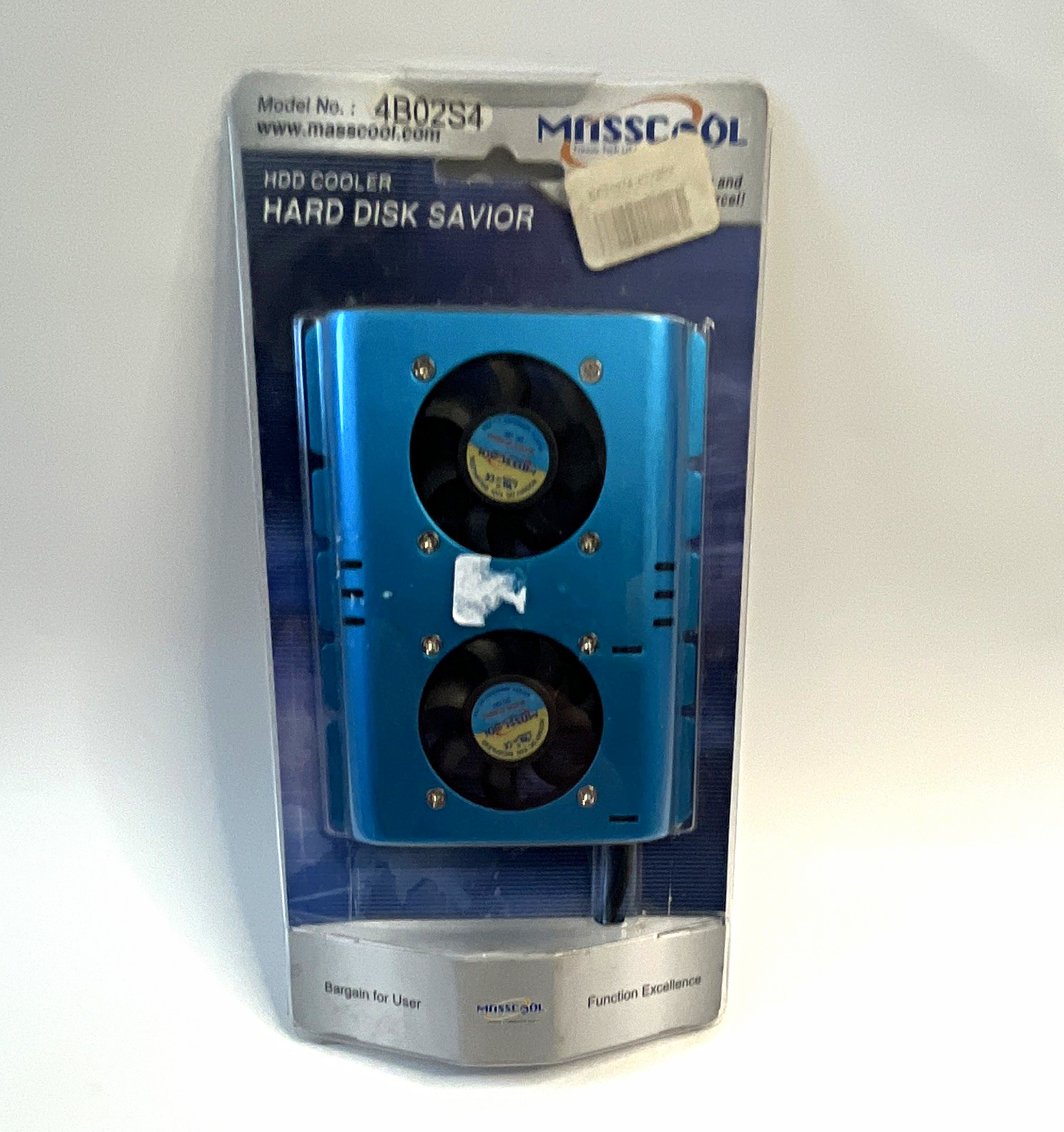 MASSCOOL Hard Disk Savior 3.5in HDD Cooler Dual 50mm Fans Blue/Black 4B02S4