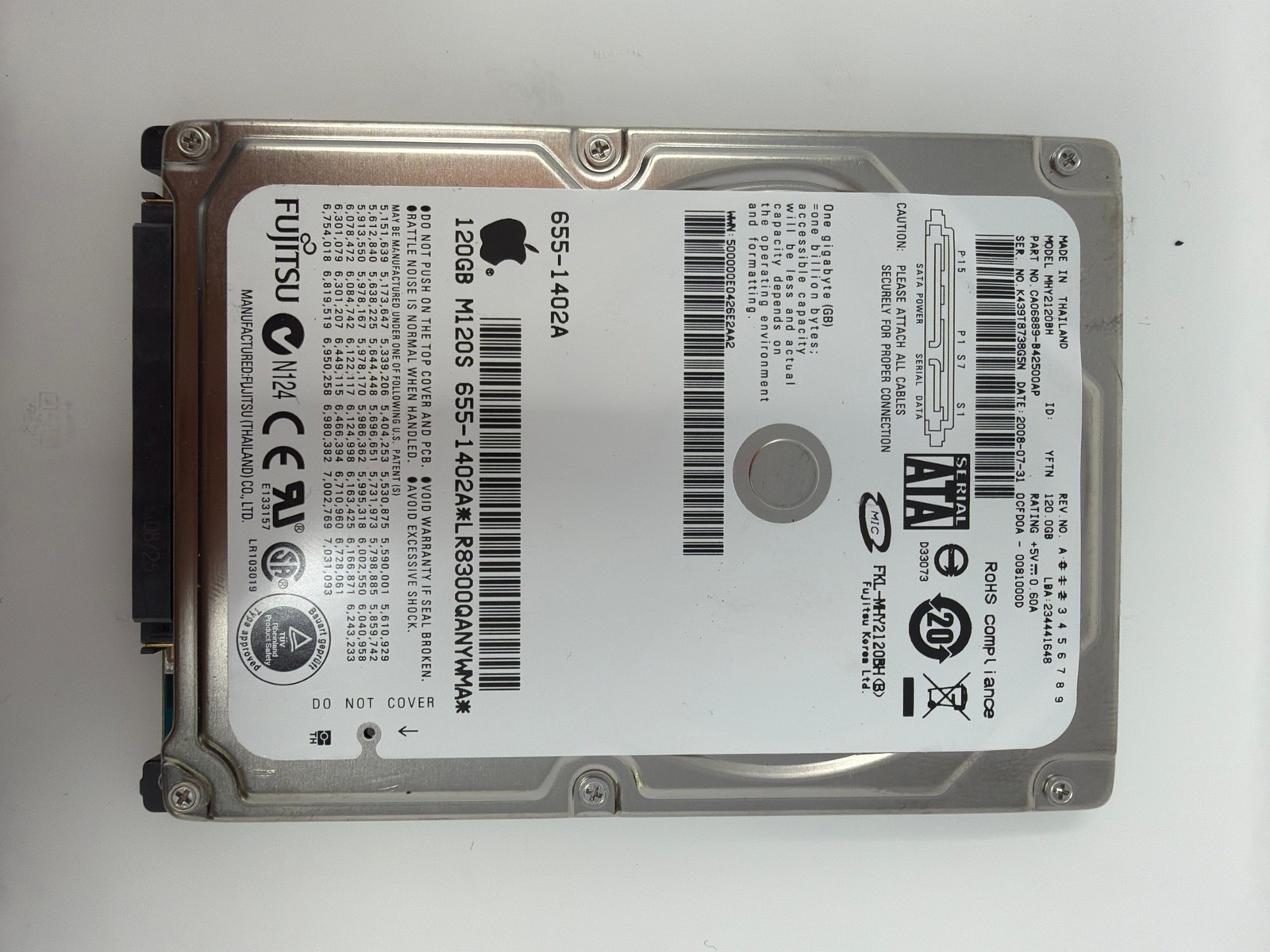 Fujitsu MHZ2120BH 120GB SATA Grade B