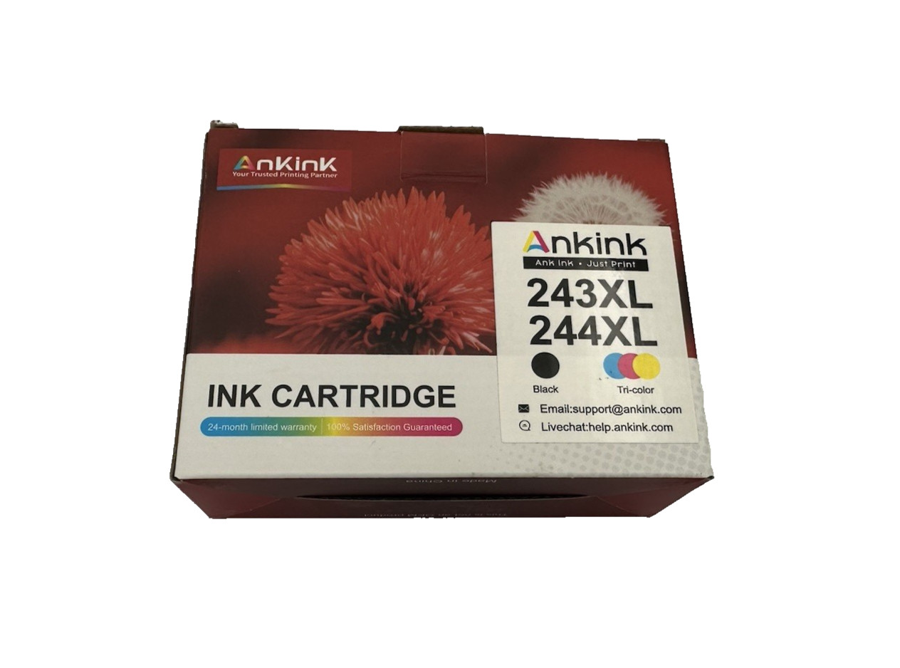 Ankink 243XL/244XL Ink Cartridges Tri-Color & Black for Canon printer box open