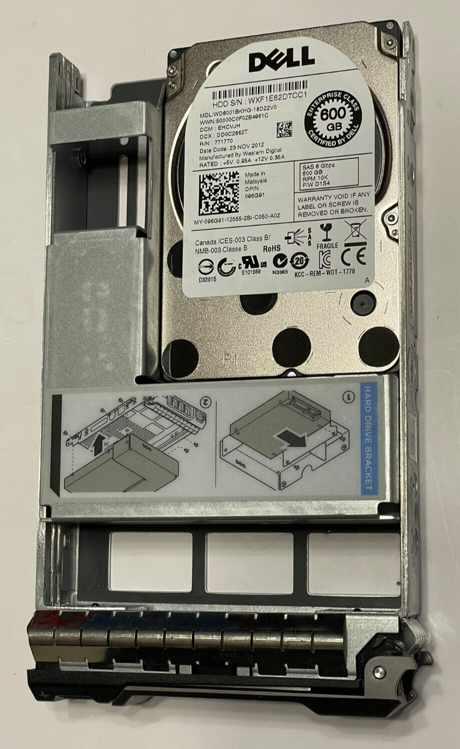 Dell Western Digital WD6001BKHG-18D22V0 600 GB Internal 6 Gbps SAS HDD