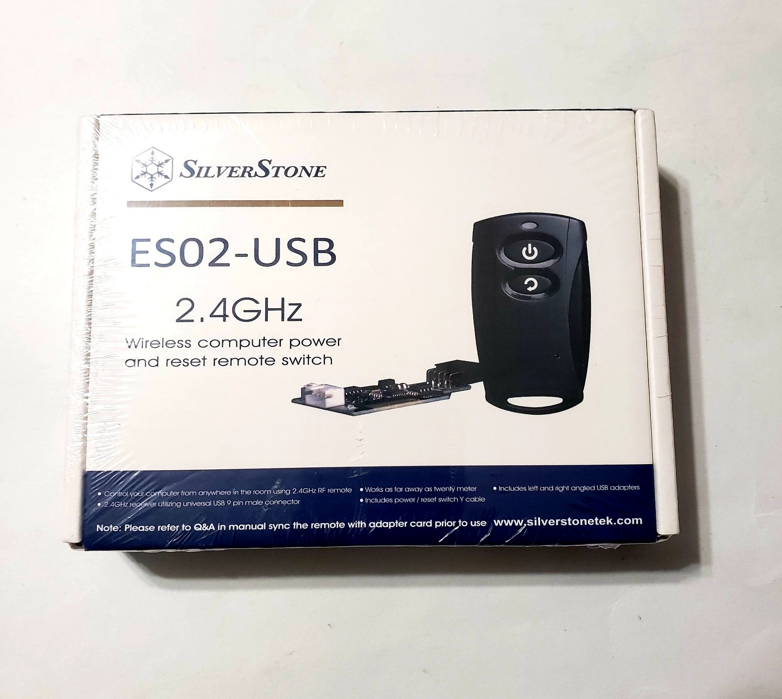 SilverStone Technology Wireless Computer Power/Reset Remote Switch, ES02-USB