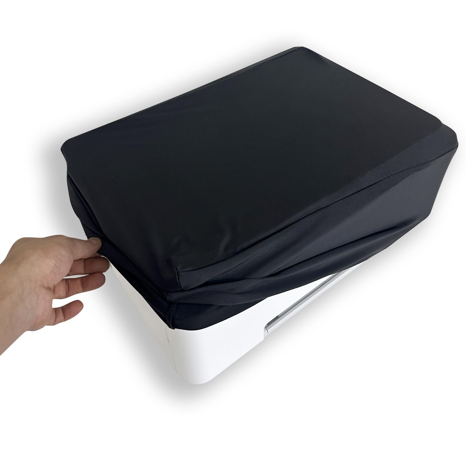 Universal Elastic Waterproof Printer Dust Cover Black Stretch Fabric Protector