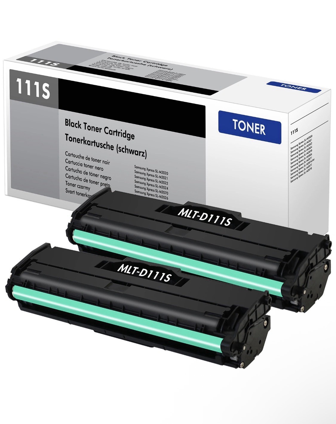 Samsung MLT-D111S 111S Compatible Toner 2-Pack 1000pg Xpress M2020 M2070