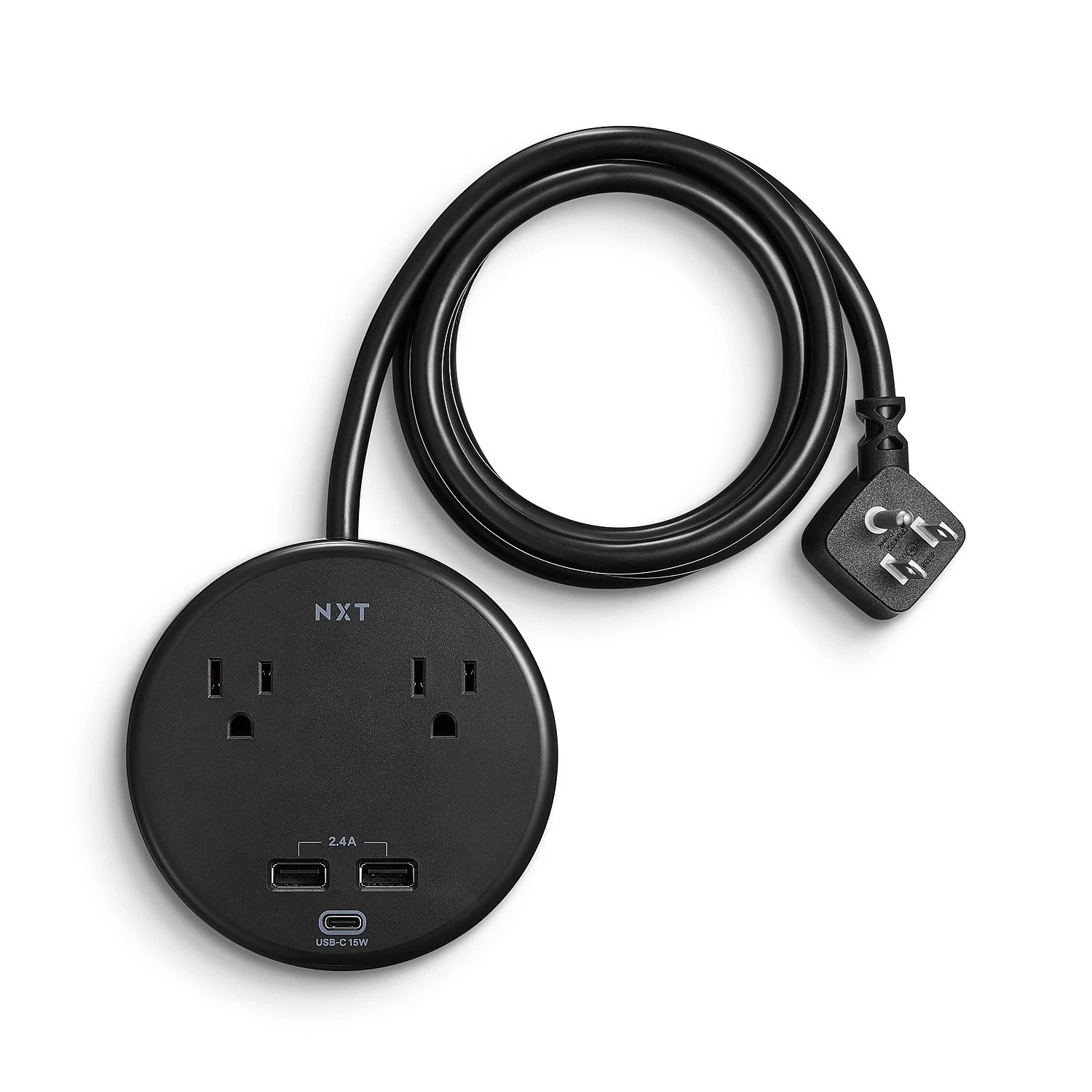 Technologies 2-Outlet Plus USB Desktop Surge Protector 5'Cord 500 Joules-NX61428