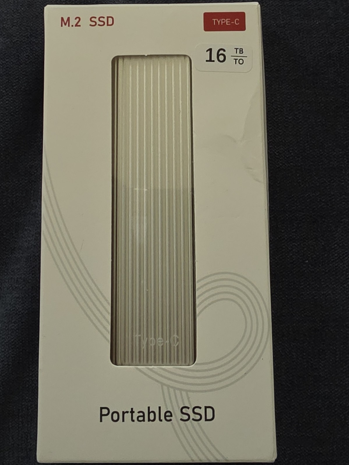 16TB Silver Portable External SSD M.2 USB-C Solid State Drive