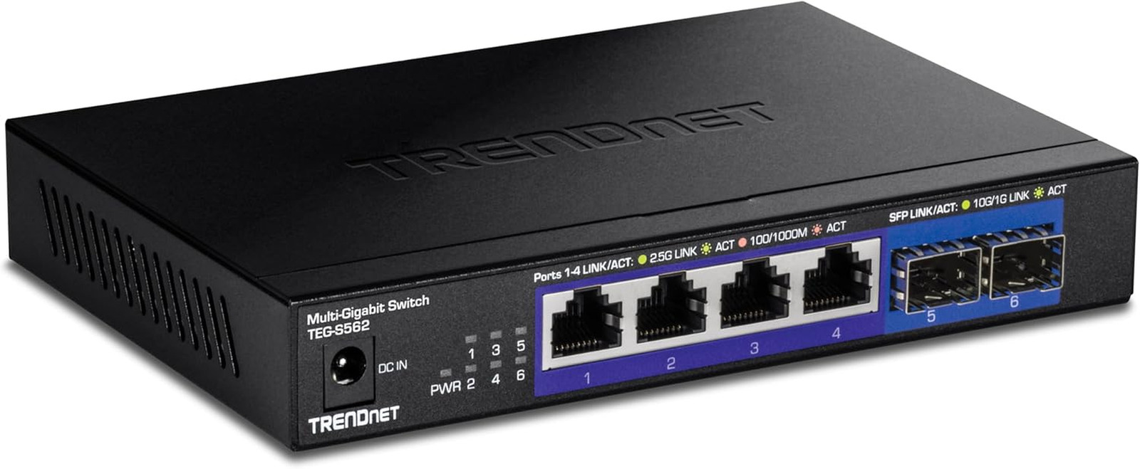 6-Port Multi-Gig Switch, 4x2.5G, 2x10G SFP+, Fanless, Compact Design