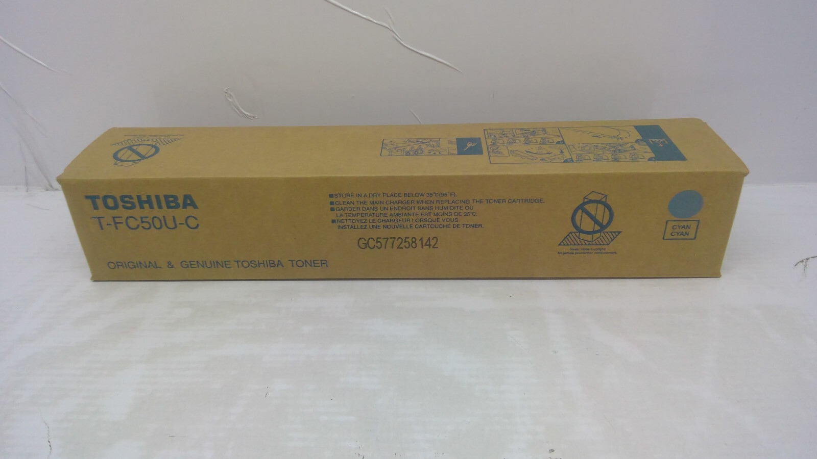 Genuine Toshiba 2555C/5055CG Cyan Toner Cartridge T-FC50U-C, TFC50UC