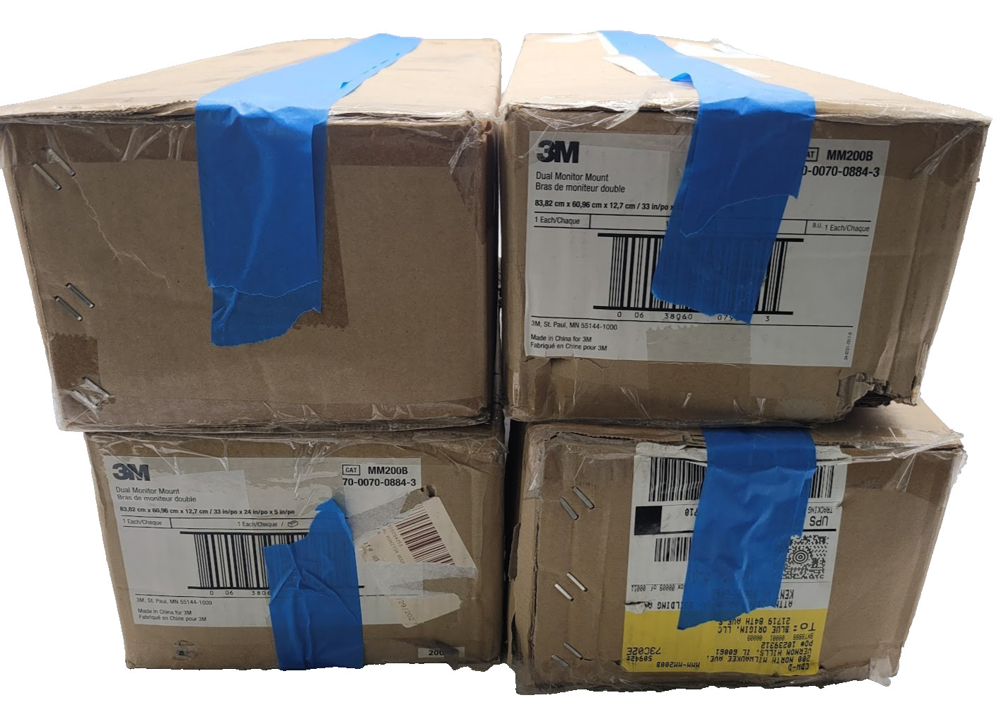 4X 3M Dual Monitor Mount MM200B