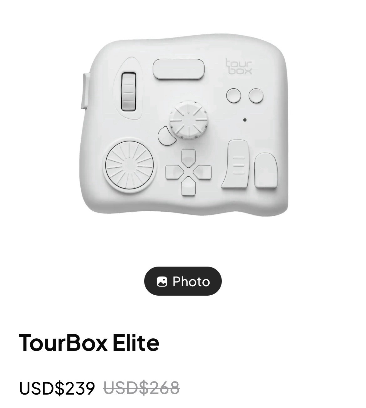 TourBox Elite Ivory White Sealed With Case