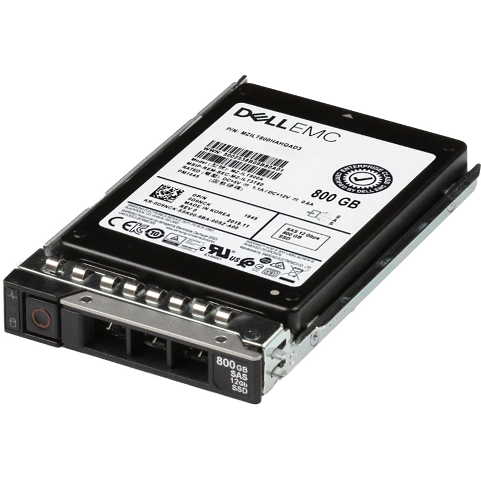 D9NCK Dell 800GB 12Gbps SAS MU TLC 2.5 SSD PM1645 CPO -R