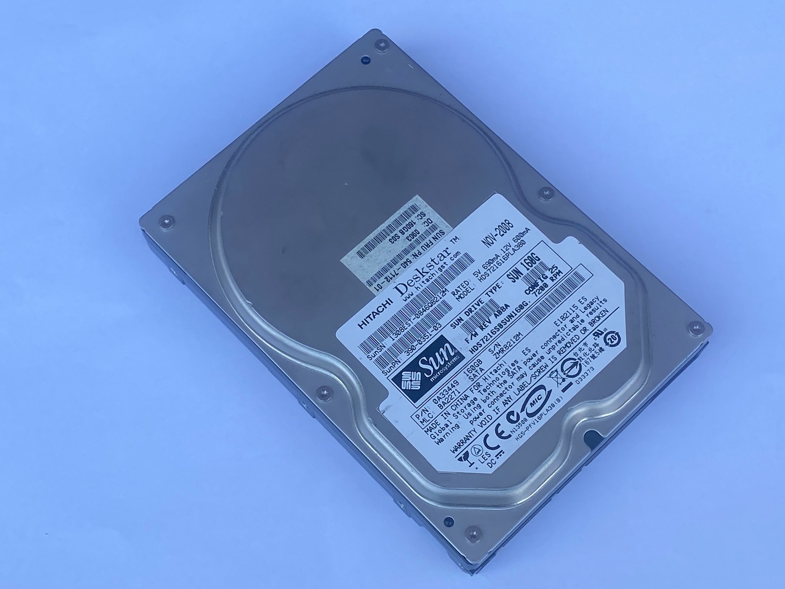 Hitachi Sun 390-0351-03 HDS7216SBSUN160G 0A33449 BA2271 540-7112-01 DISK