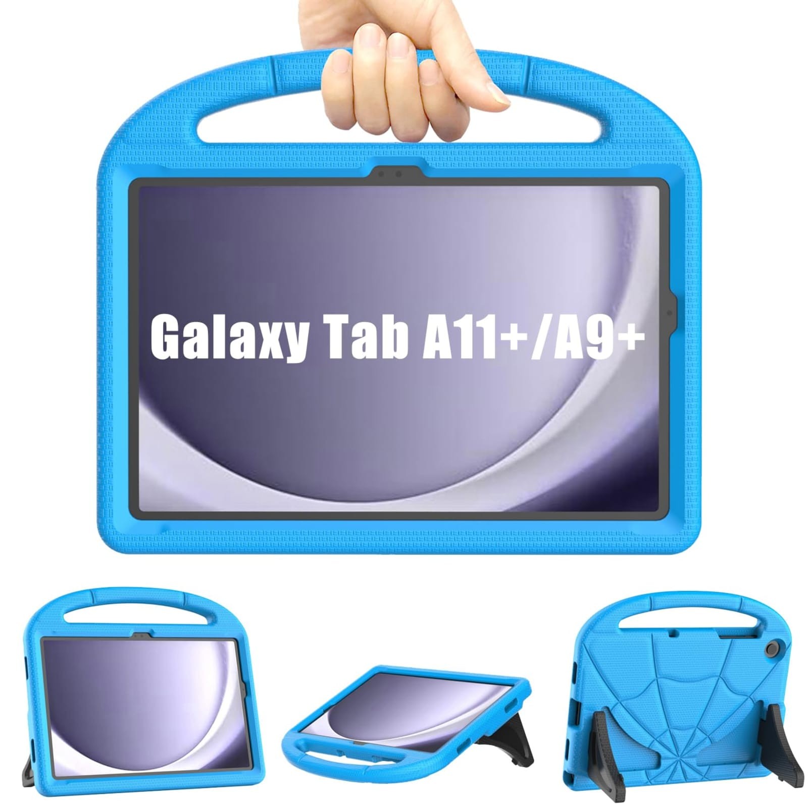 Kids Shockproof EVA Case for Samsung Galaxy Tab A11+/A9+ 11" Blue Handle Stand