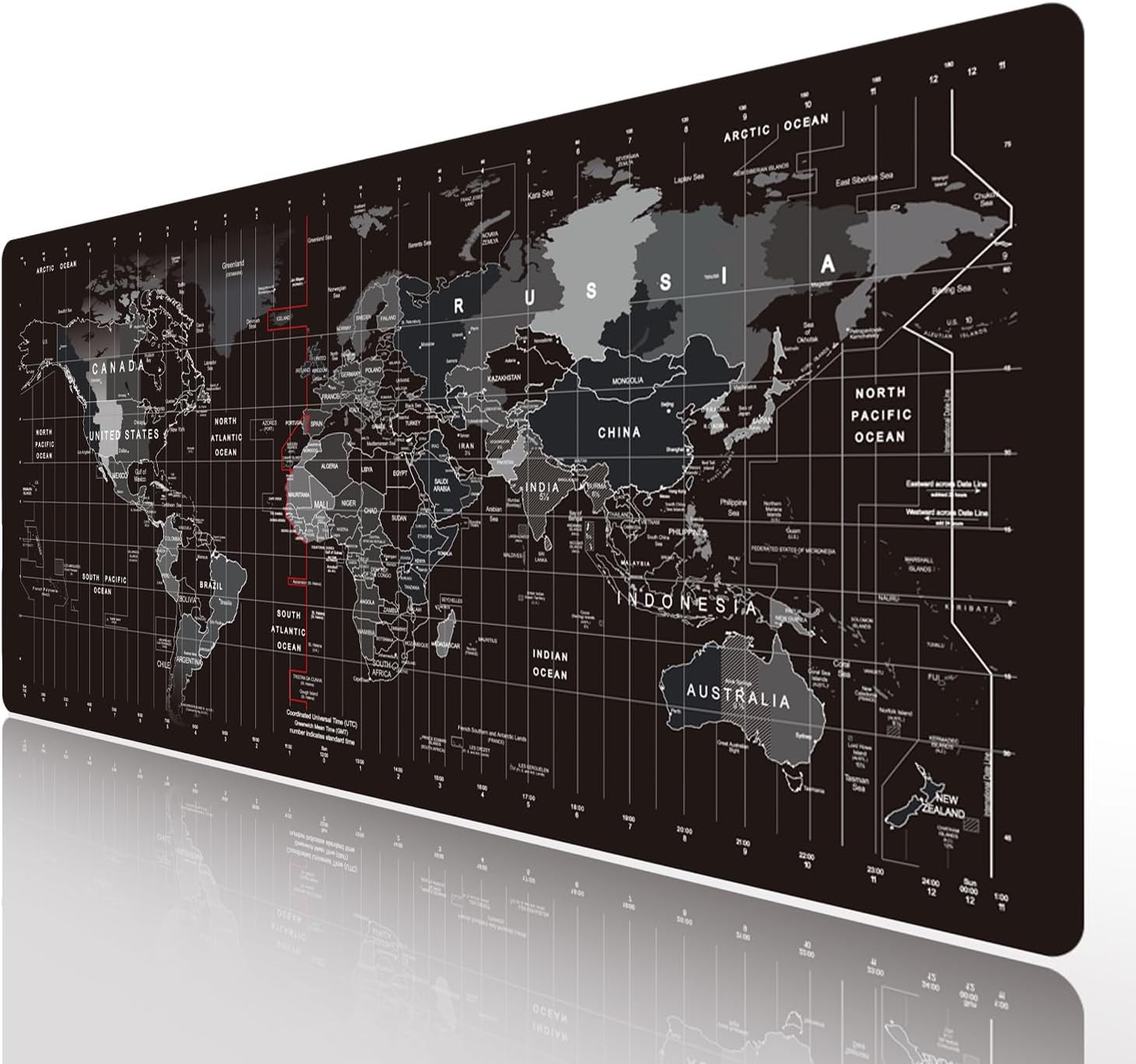 World Map Large Gaming Mouse Pad Extended Xxl(900X400X3Mm) Mouse Mat Long Desk P