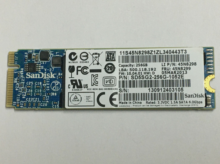 SD5SG2-256G-1052E 256GB SSD Lenovo GENUINE LABELED for Thinkpad X1 Carbon Laptop