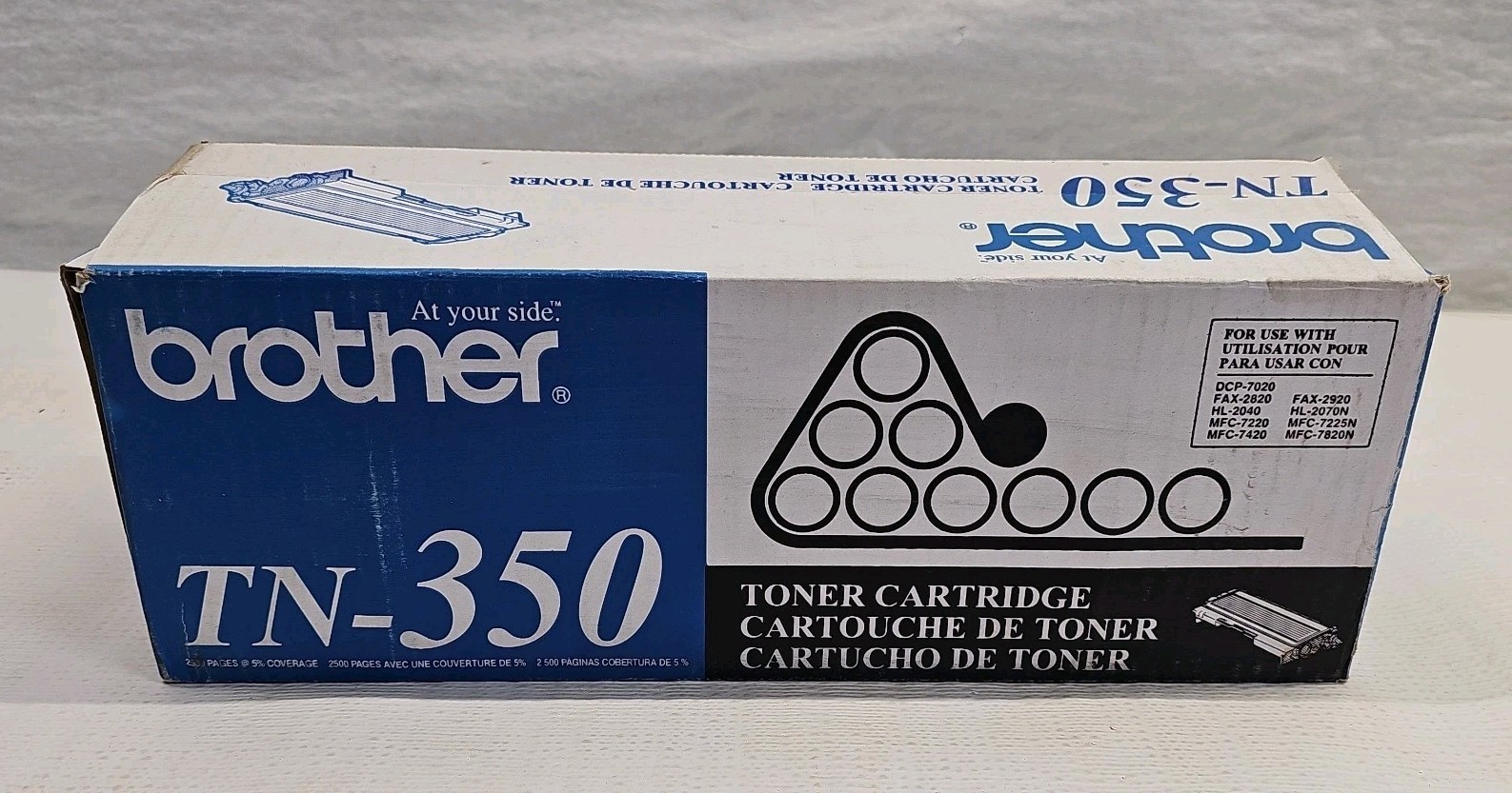 Brother TN350 OEM Black Toner Cartridge - OPEN BOX - SEALED CARTRIDGE 