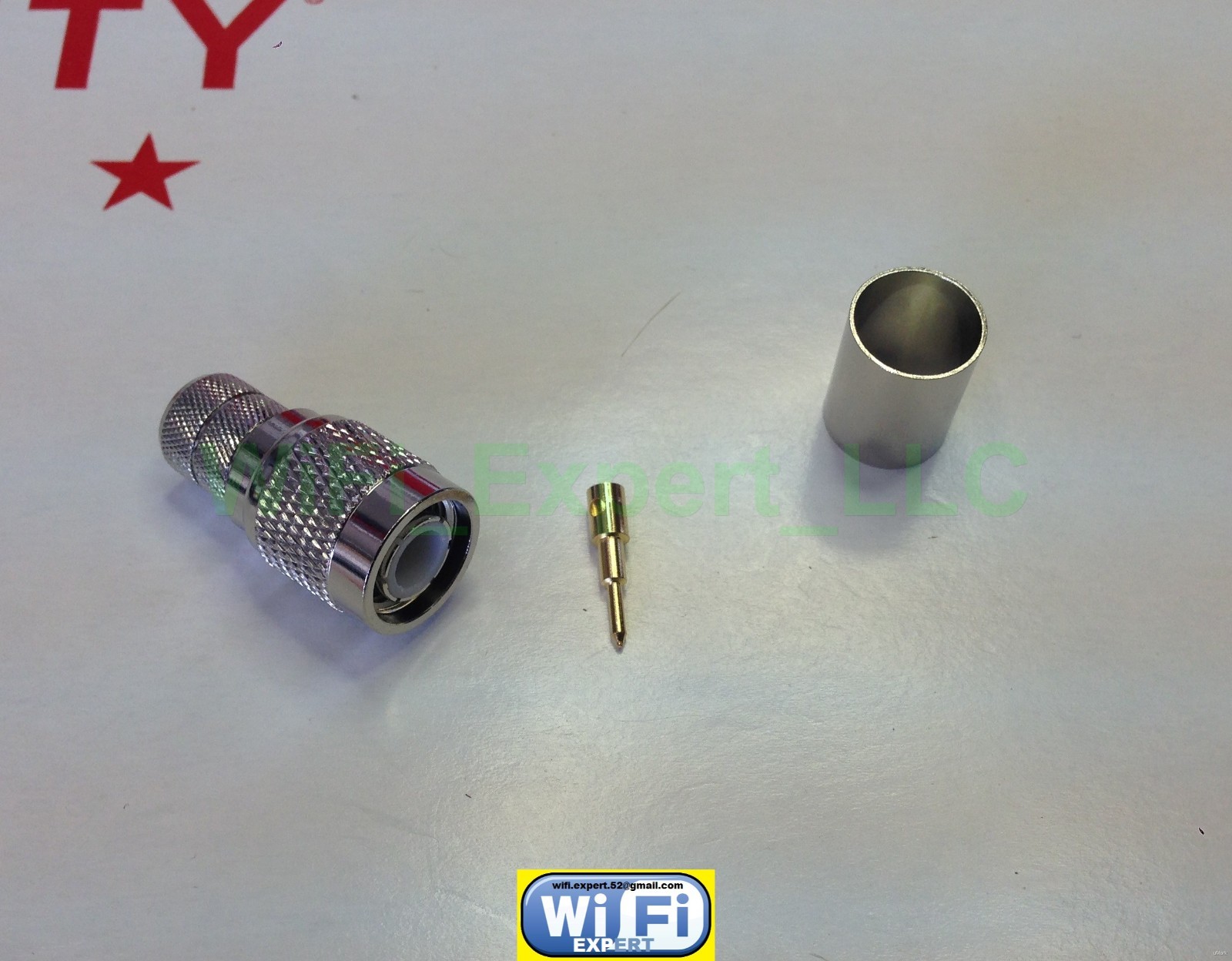 1 x TNC Male Jack Crimp for RG8 LMR400 RG213 RFC400 RF Coax Cable Connector US
