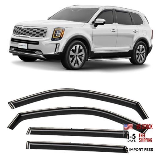 in-Channel Incredibly Durable Rain Guards for Kia For Telluride 20-26