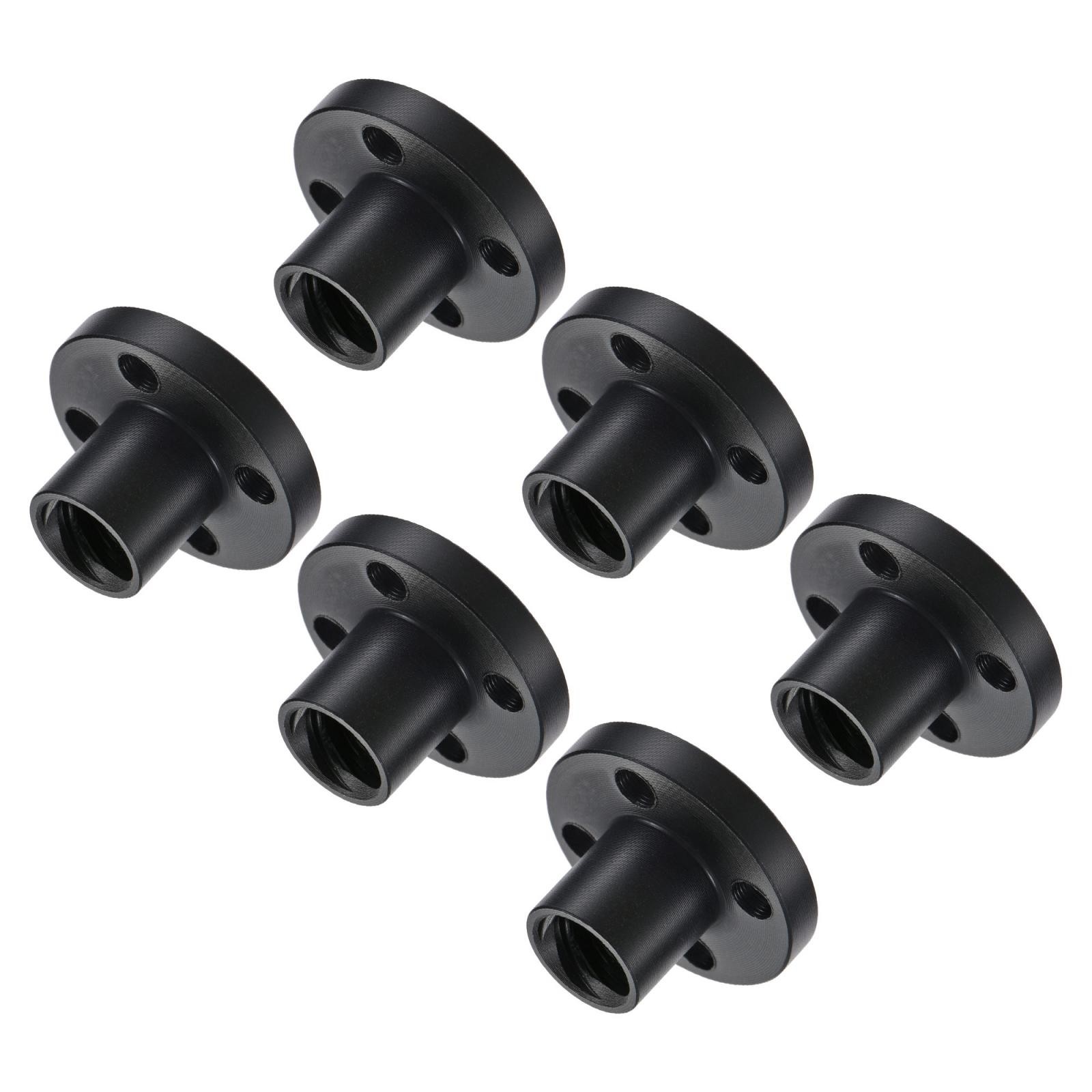 T8 POM Lead Screw Trapezoidal Nut 2mm Pitch 8mm Lead for 3D Printer Black 6Pcs