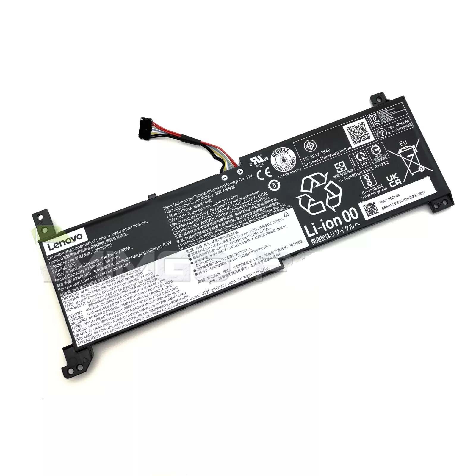 Genuine Laptop Battery L20M2PF0 L20C2PF0 L20L2PF0 For Lenovo V14 V15 V17 G2-ITL