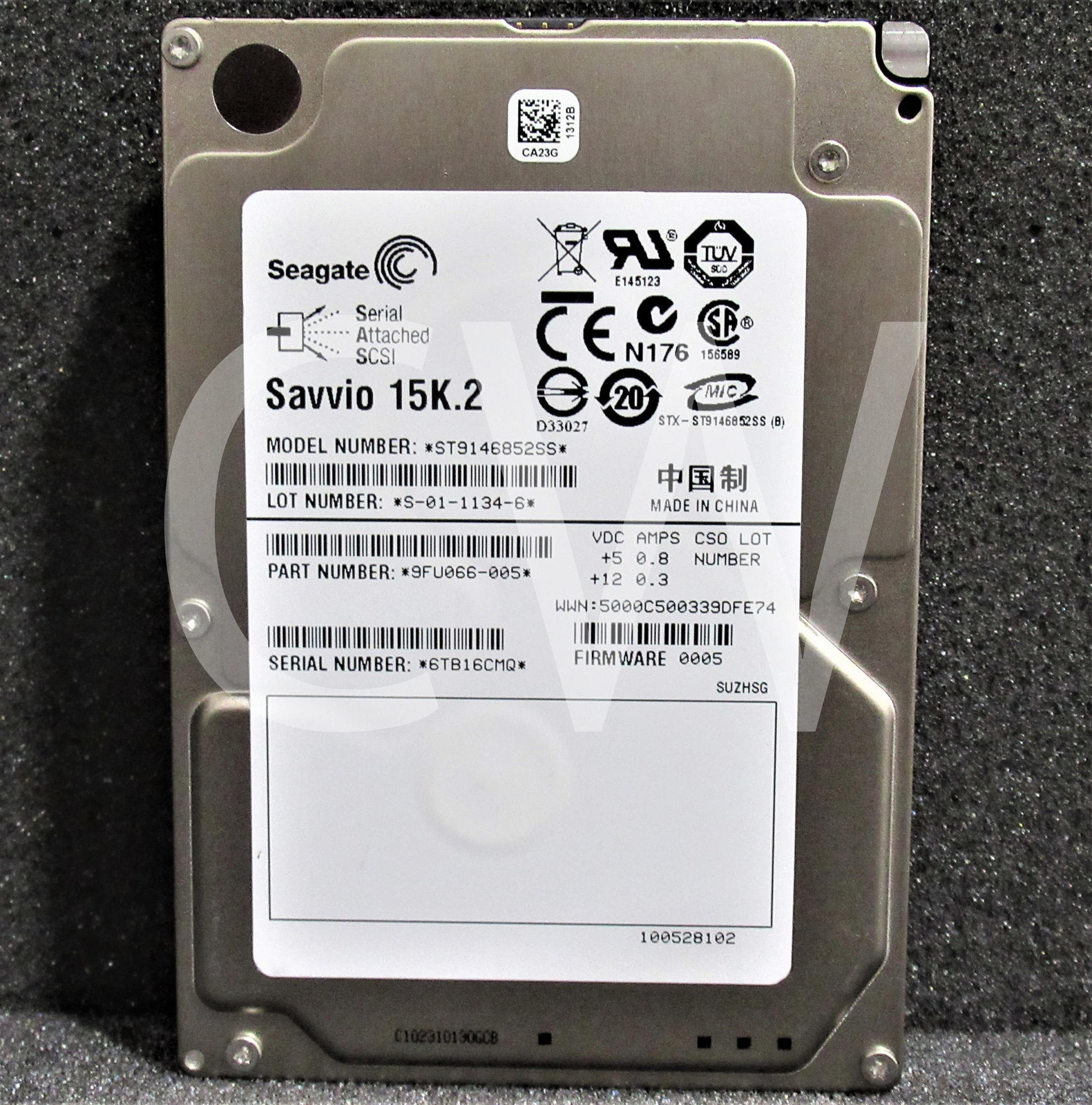 ST9146852SS 9F4066-005 Seagate SAVVIO 15K.2 146GB 15K 6G 16MB 2.5"SAS Hard Drive