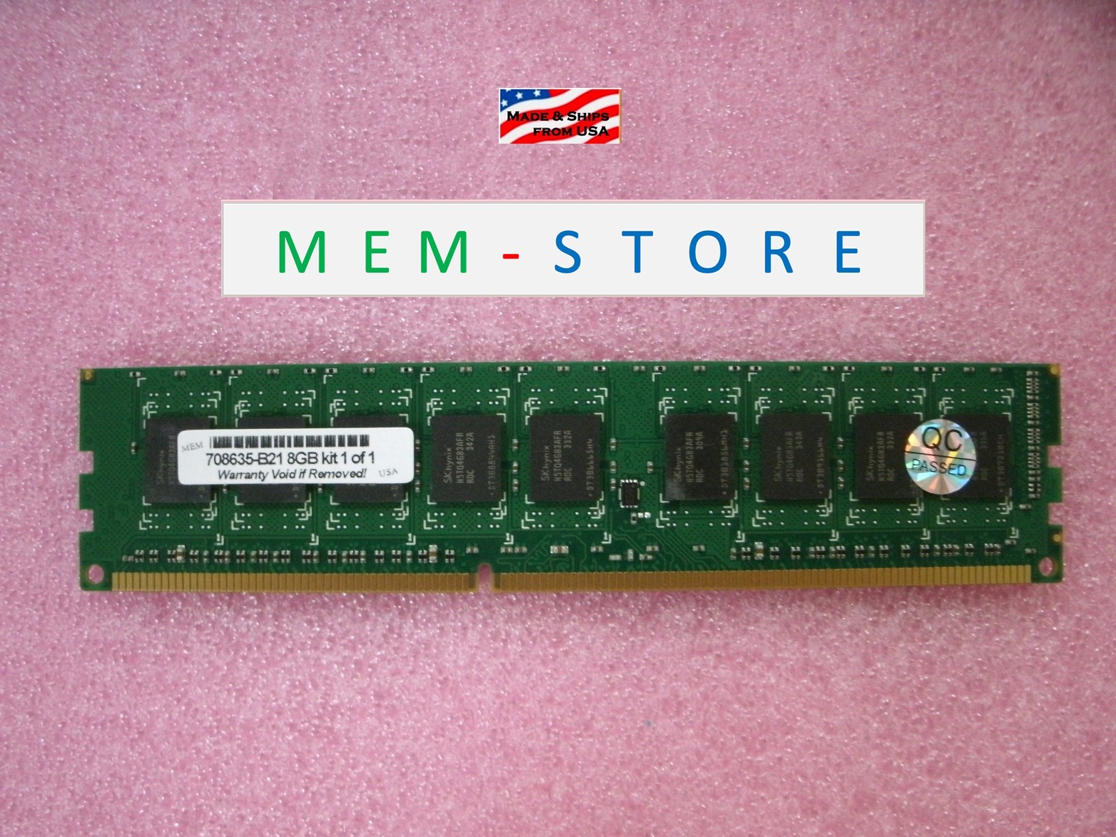 708635-B21 8GB 1866MHz Memory HP ProLiant  DL360p G8 DL380p G8 ML350p G8
