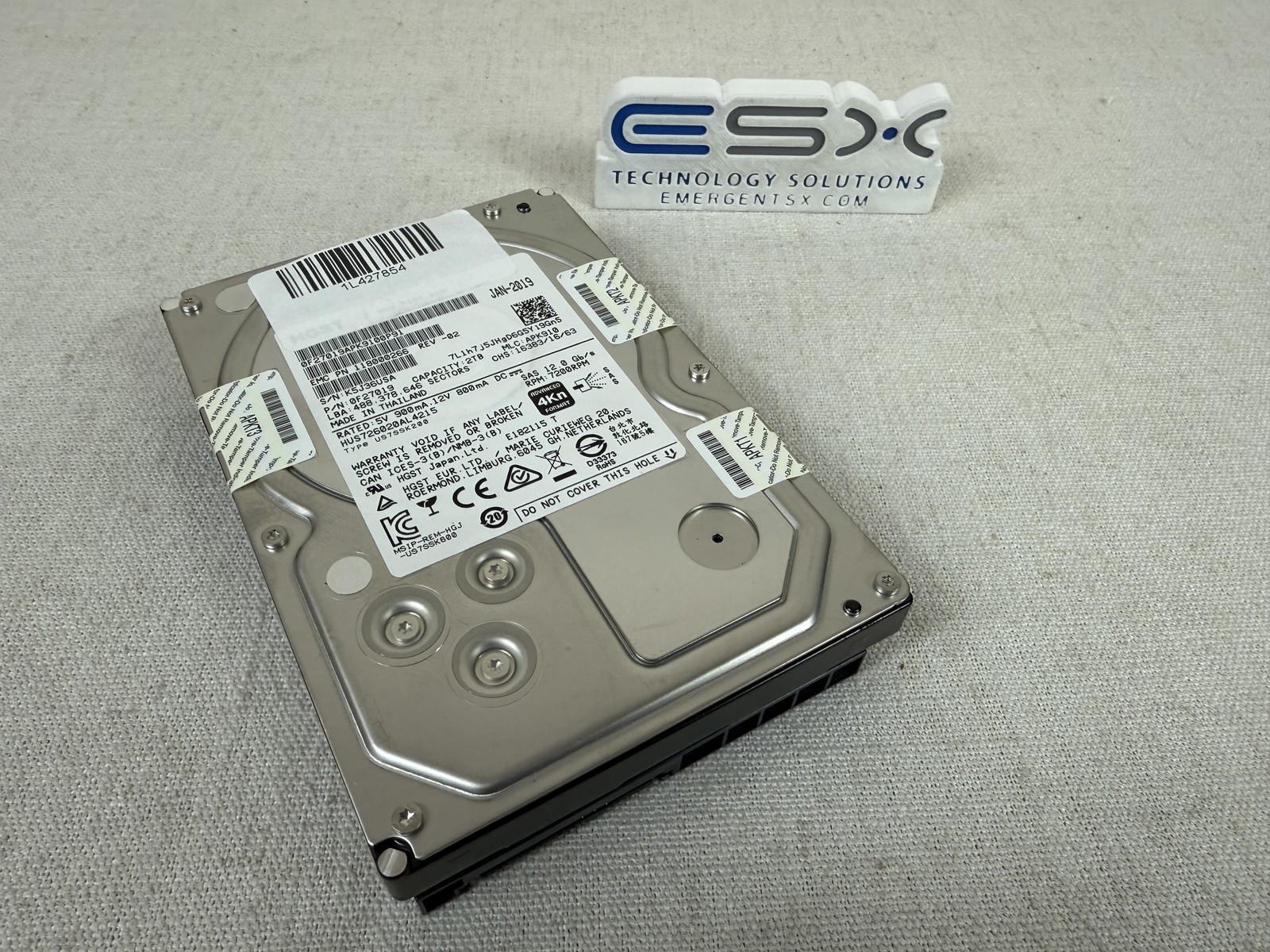 HGST HUS726020AL4215 2TB 12G SAS SED HDD | EMC 005052103 / 118000266