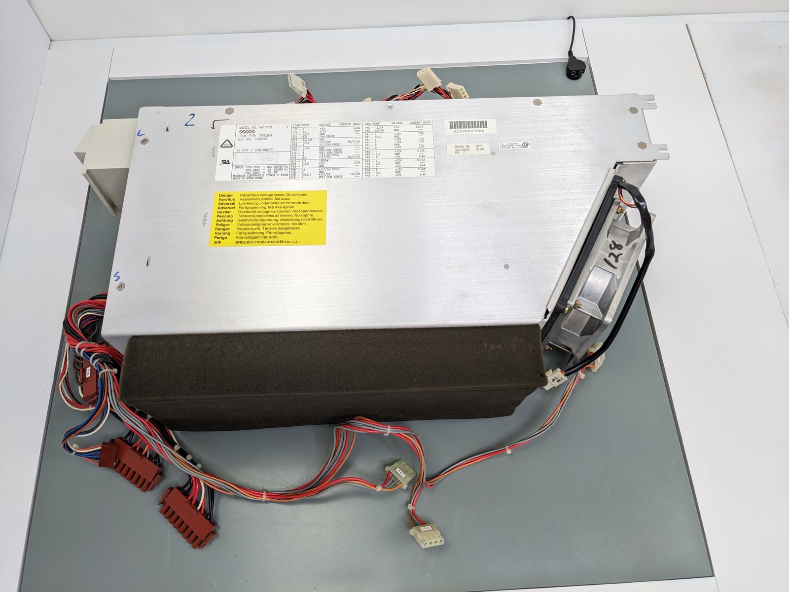 IBM RS/6000 7013 520/530 Power Supply 71F0264 AA15721 650W ~ Tested Good