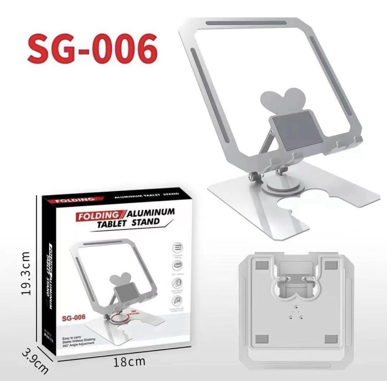 Aluminum Folding Tablet Stand For Laptop iPad Surface