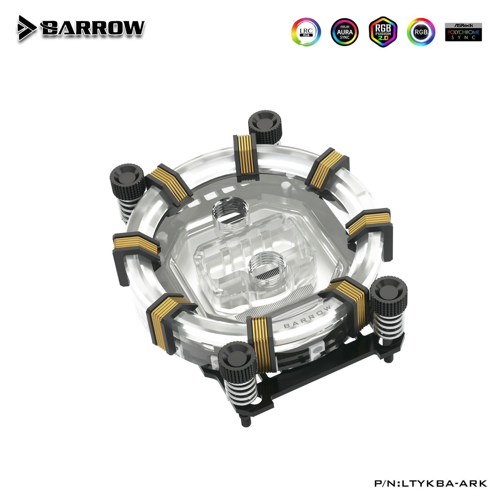 Barrow CPU Water Block Cooling Head for AMD RYZEN 3 5 7 9 AM4 AM5 LTYKBA-ARK BLK