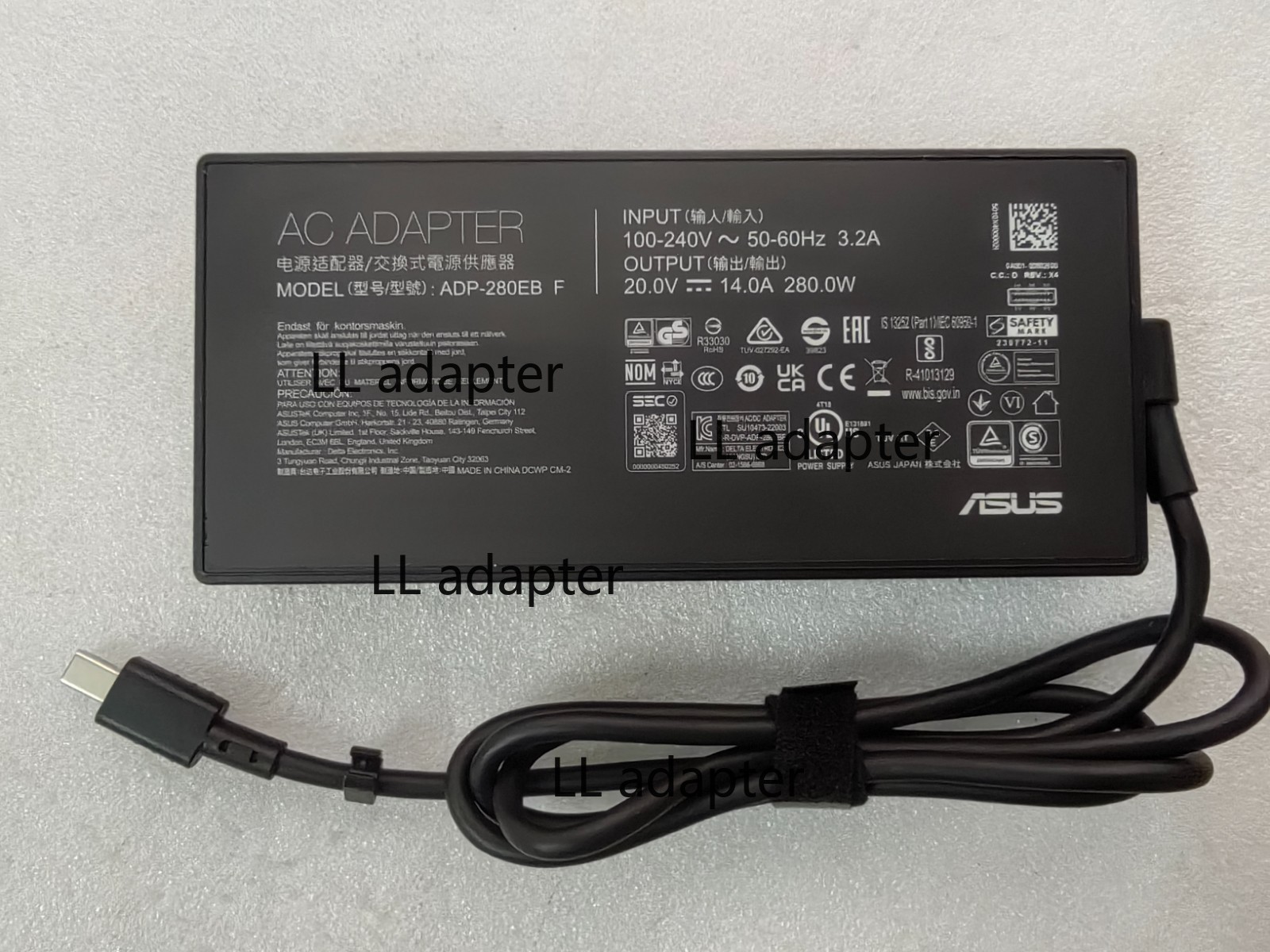 100%Original Asus ROG Strix G18 (2025) G815LR ADP-280EB F Rectangle 280W Adapter