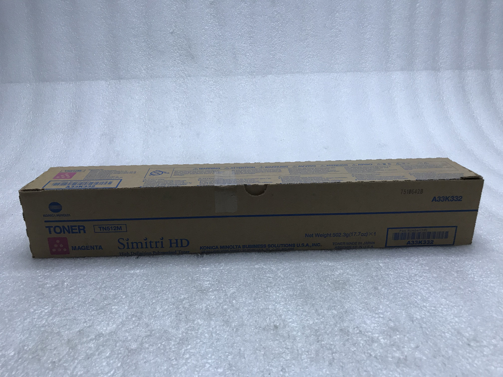 Genuine OEM Sealed KONICA MINOLTA TN512M Magenta Toner BIZHUB C454/C554