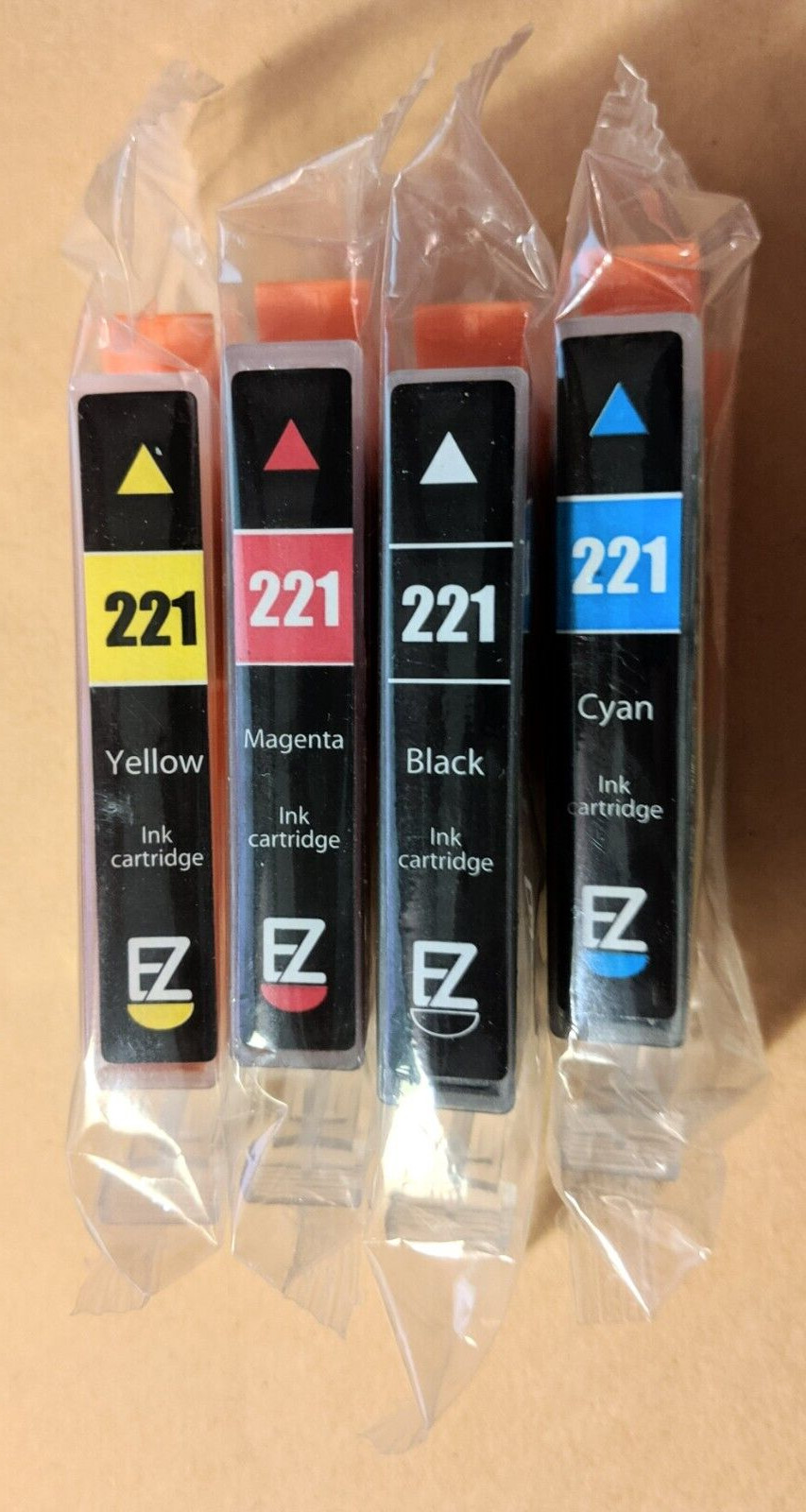 Set 4 EZ-Ink Canon Compatible Cartridges CLI-221 printer, Magenta,Cyan,Yellow...