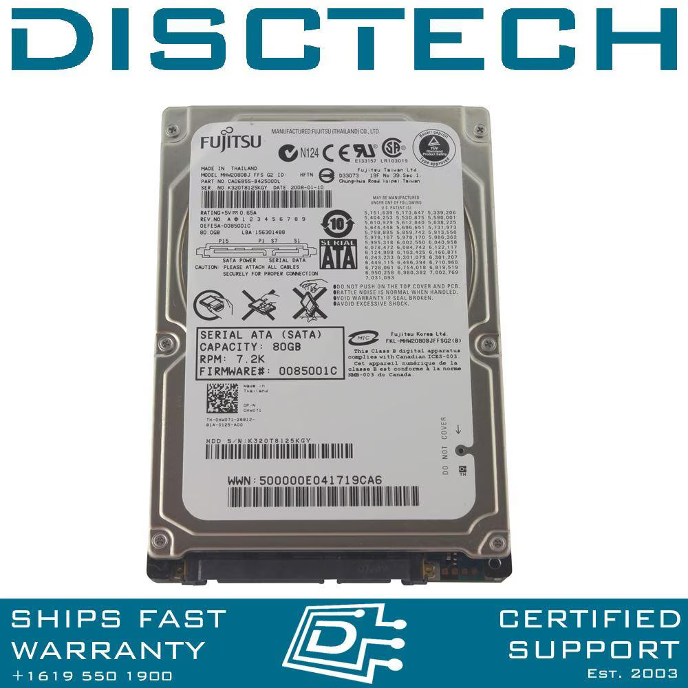Fujitsu Mobile MHW2080BJ SATA Hard Disk Drive