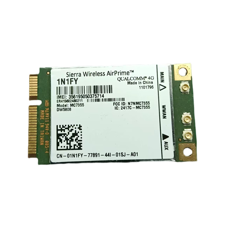 Dell 1N1FY DW5808 Sierra Wireless AirPrime MC7355 4G LTE/HSPA+ GPS 100Mbps card