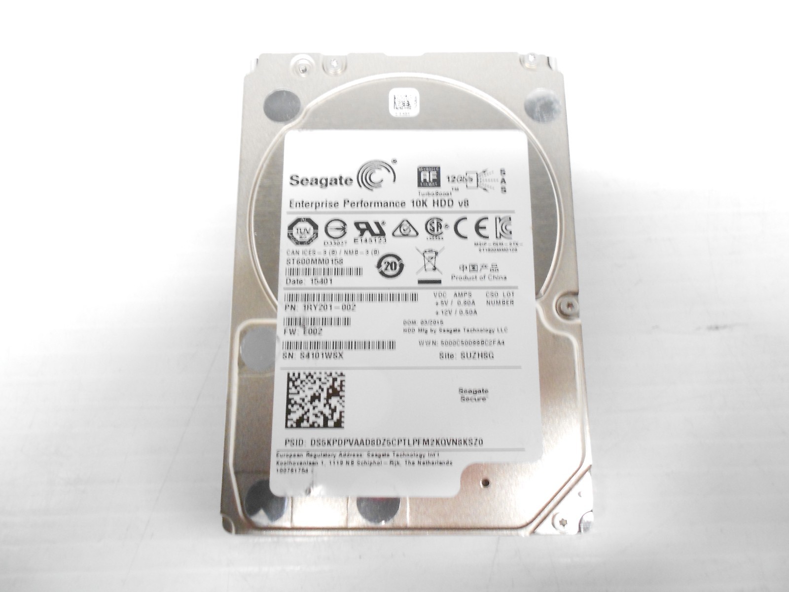 Seagate 600GB 10K 2.5" 12Gbs 12G SAS Hard Drive ST600MM0158 Server Dell HP