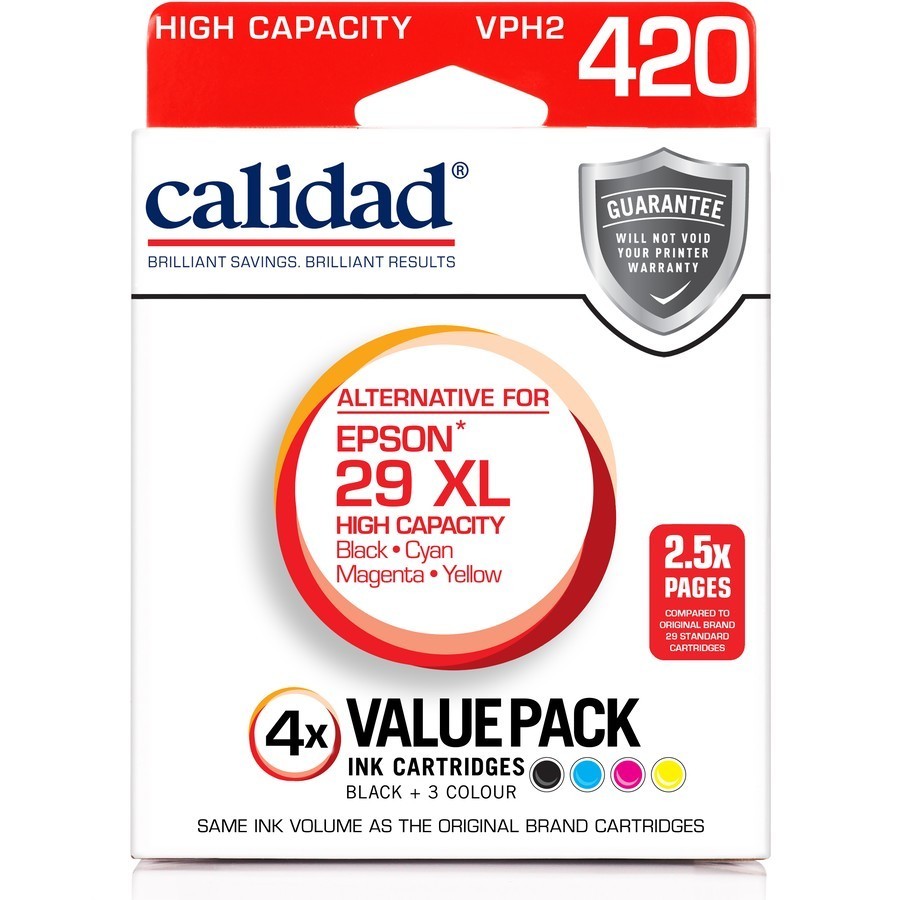 Calidad Alternative For Epson 29 XL 4 Pack Printer Ink Cartridges