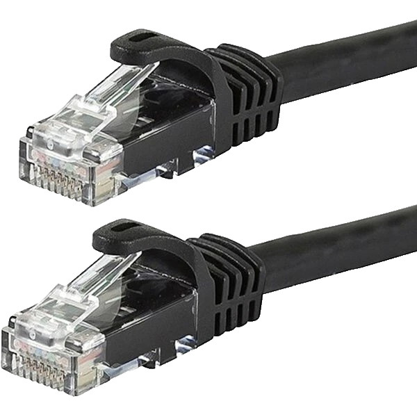 NEW Cat6 Ethernet Cable 50ft Black UTP 24AWG High-Speed LAN Patch Cord